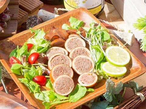 いかめしならぬ、イカの肉チーズ詰め燻製